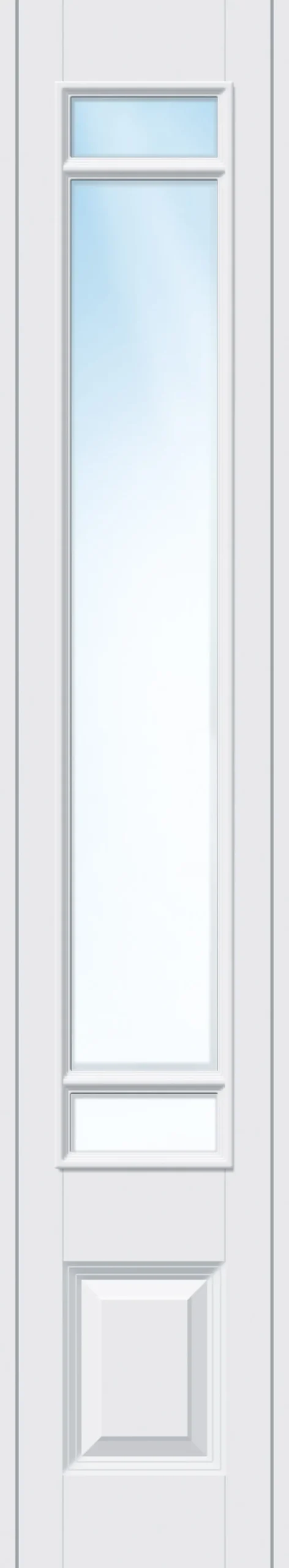 Innerdør sidefelt i fastkarm glass hvit ny 40x200 cm