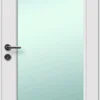 Innerdør slett med glass 80x210 cm