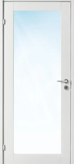 Innerdør Stil 1 med frostet glass hvit 80x200 cm