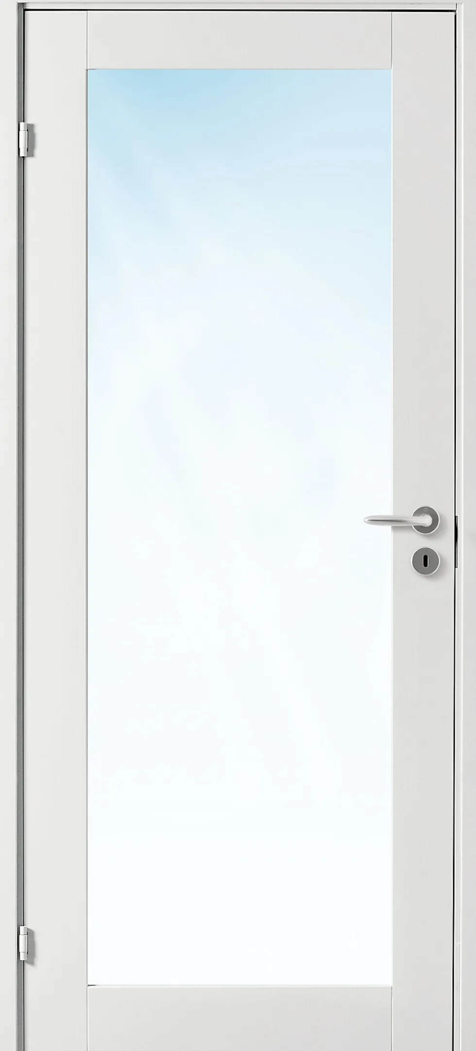 Innerdør Stil 1 med glass hvit 100x210 cm