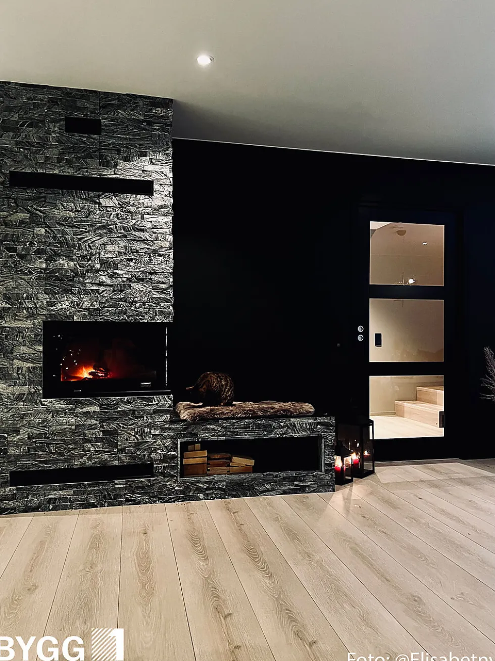 Innerdør Stil 3 med glass svart 80x210 cm