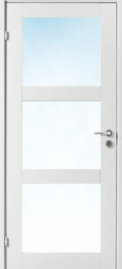 Innerdør Stil 3 med glass svart 80x210 cm