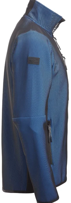 Jakke mellomlag kblå/sort resirkulert polyester