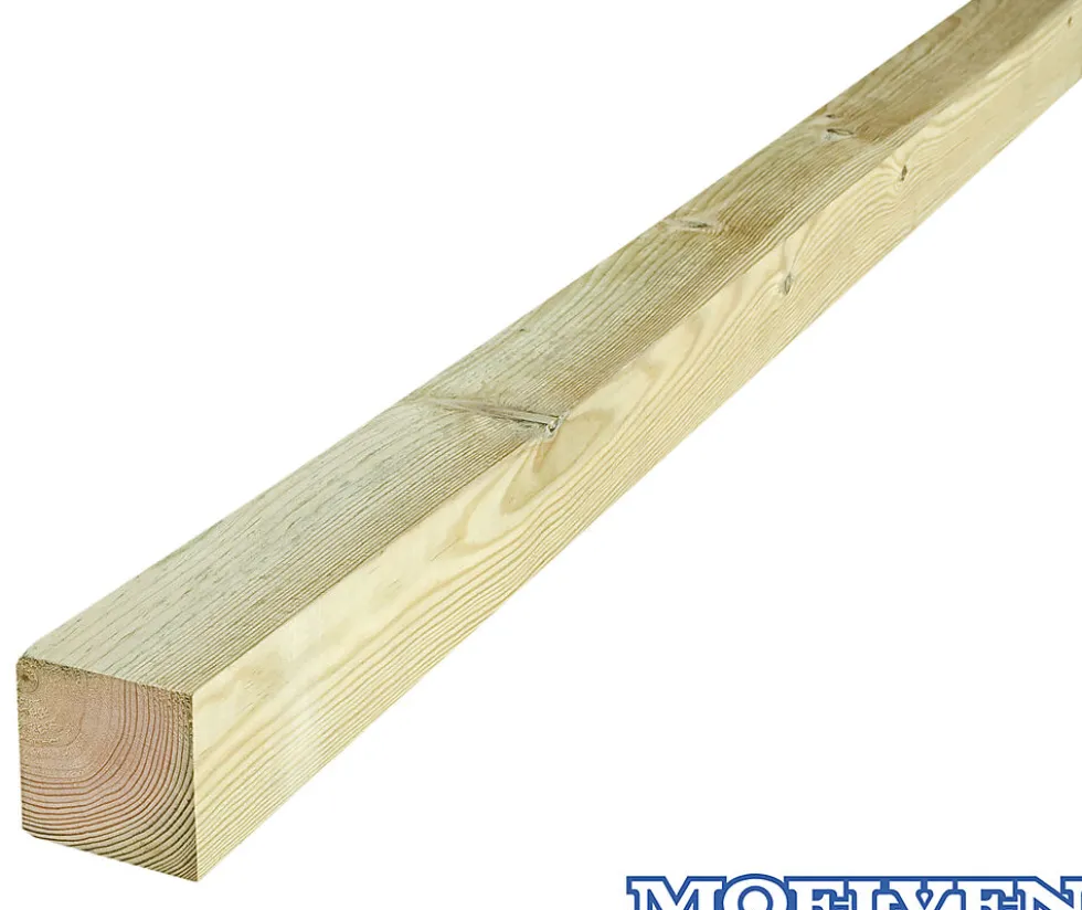 Justert lekt klasse 1 impregnert furu 48x48 mm