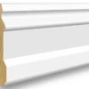 Karmlist furu profilert CW113 hvit bomull S0502-Y 15x95x4400 mm