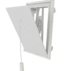 Klaffventil innvendig 125 x 125 mm hvit