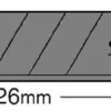 Knivblad 25Mm Hbb-5B Sort A5 Olfa Avbrekkbart Blad Ekstra Skarp