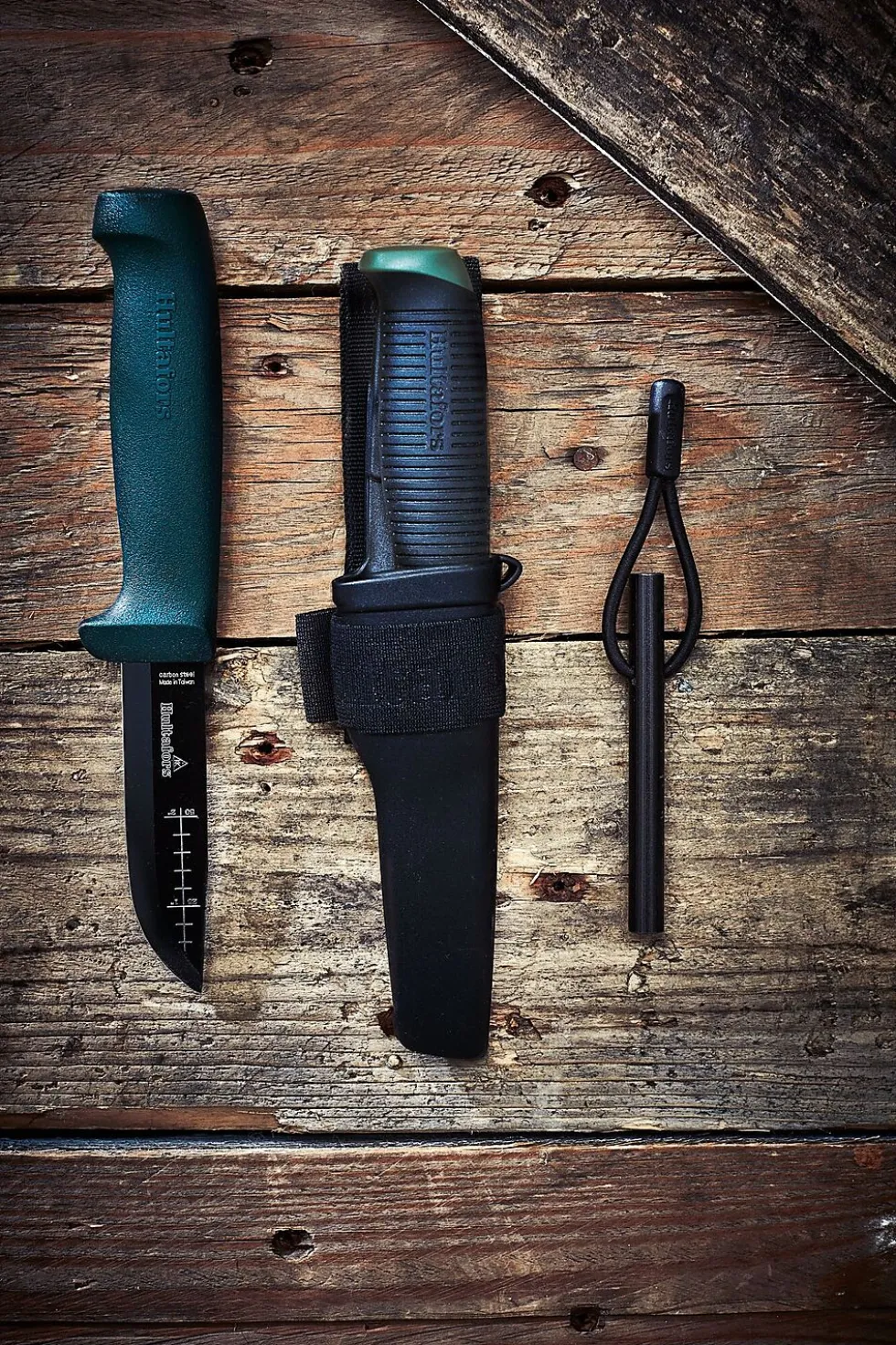 Kniv friluft ok4 gummigrep med tekstilhylse hultafors
