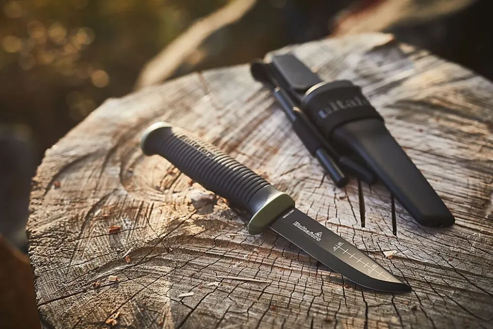 Kniv friluft ok4 gummigrep med tekstilhylse hultafors