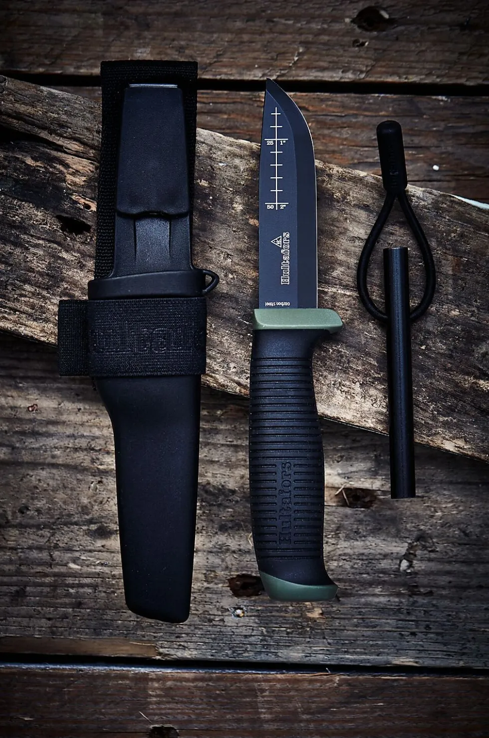 Kniv friluft ok4 gummigrep med tekstilhylse hultafors