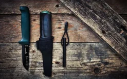 Kniv friluft ok4 gummigrep med tekstilhylse hultafors