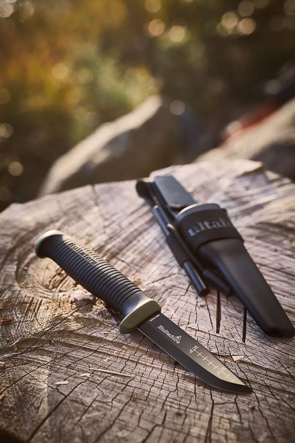 Kniv friluft ok4 gummigrep med tekstilhylse hultafors