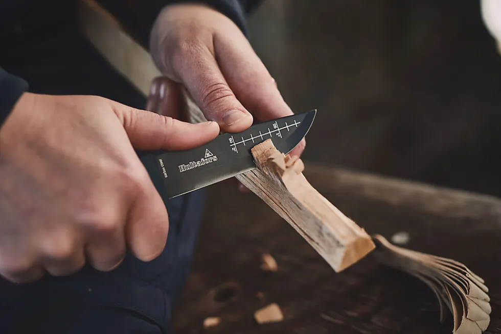 Kniv friluft ok4 gummigrep med tekstilhylse hultafors