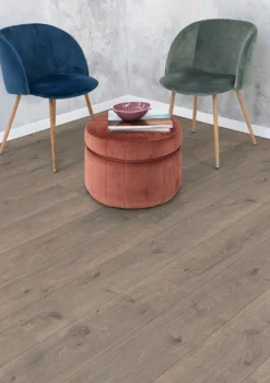 Laminatgulv 1-stav eik grå 7mm