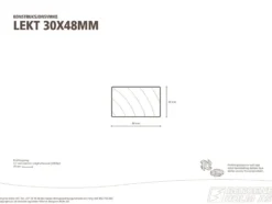 Lekt/rekke gran/furu ubehandlet 30x48 mm