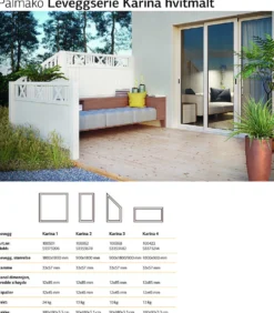 Levegg Elke hvit 3 90x180/90 cm