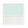 Levegg JANET1 180x180 cm med glass hvitmalt RAL 9016