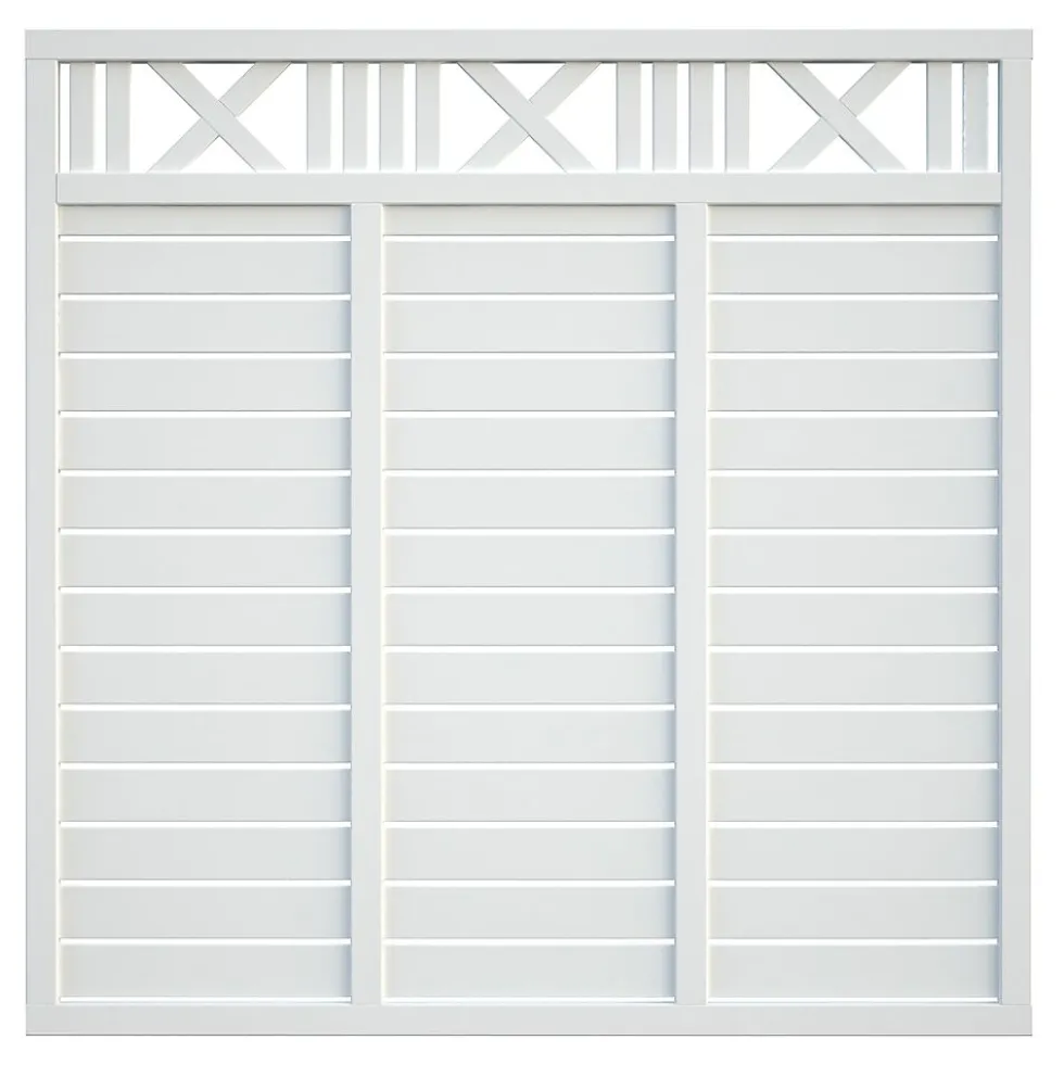 Levegg Marit1 180x180 cm hvitmalt 33x57 mm 12 mm panel