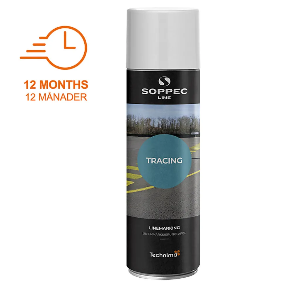 Linjemaling tracing hvit 500 ml soppec
