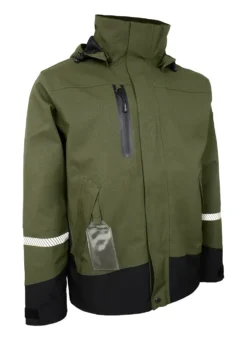 Lyngsøe skalljakke stretch sort/grønn 4XL