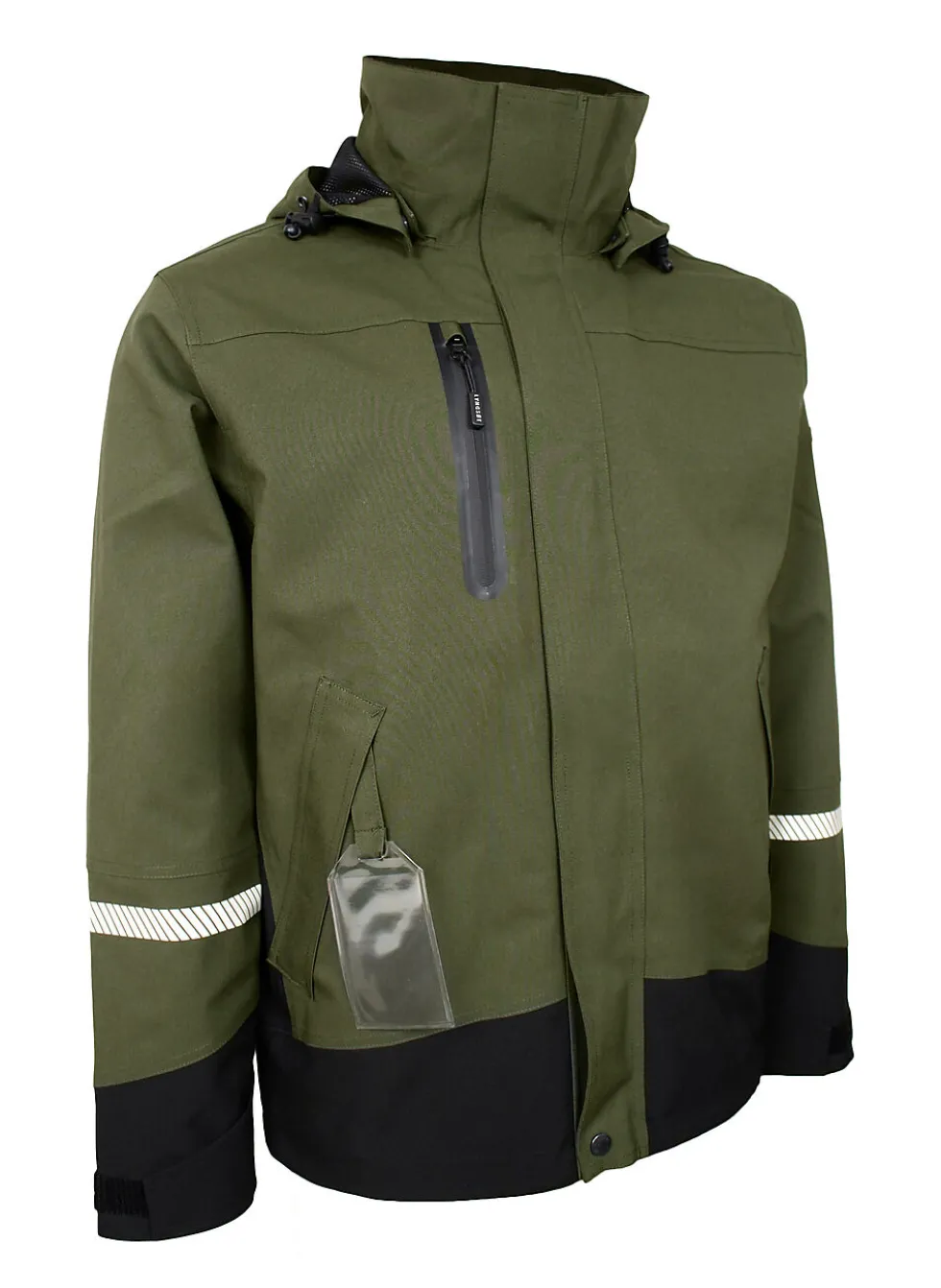 Lyngsøe skalljakke stretch sort/grønn 4XL