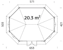 Lysthus Hanna 20,3 m²