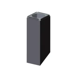 Mantel firkantet med stagplate 1600 mm sort