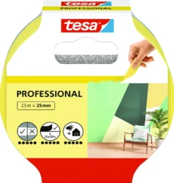 Maskeringstape gul professional 25mmx25 meter