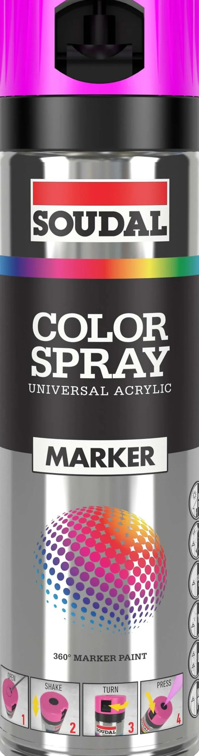 Merkespray rosa fluoriserende 500 ml