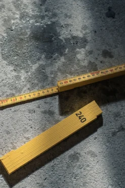 Meterstokk glassfiber gul 240 cm