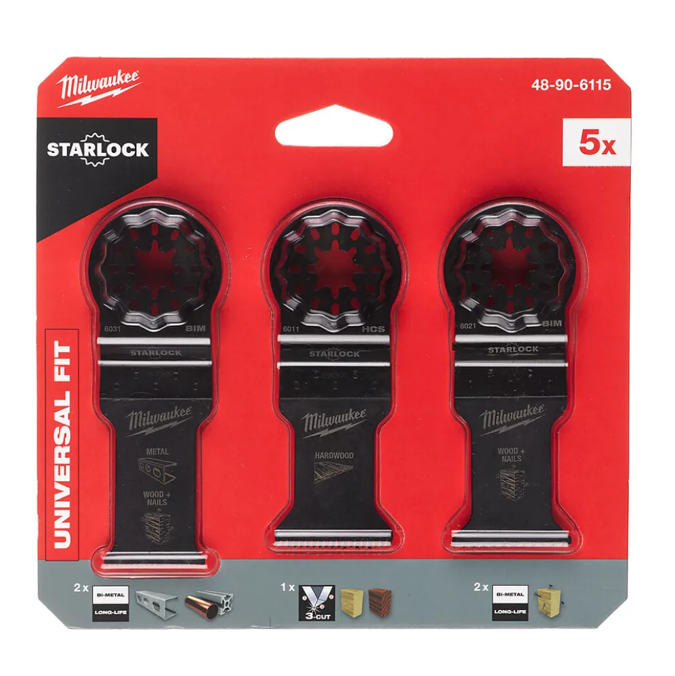 Milwaukee dykksagblad sett Starlock universalbladmottak
