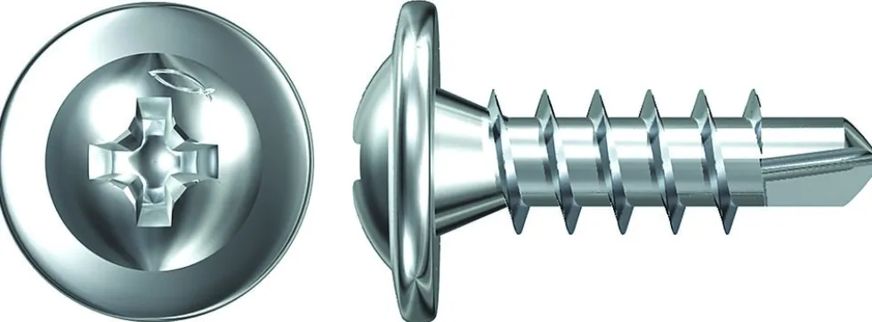 Montasjeskrue selvborende 4,2x13 mm a 1000 stk fps-fpb elforzinket ph2