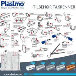 Nedløpsrør til takrenner 75 mmx3 meter sort