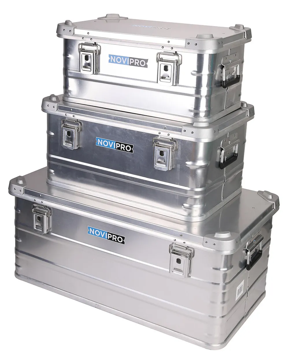 Oppbevaringskasser aluminium 3 stk.