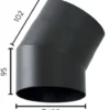 Ovnsr.Ø150 30Gr.K U/L Sort Emalje 2,3 Mm Kort Kne