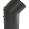 OVNSRØR Ø125 45GR.KNE M/L SORT MATT EMALJE
