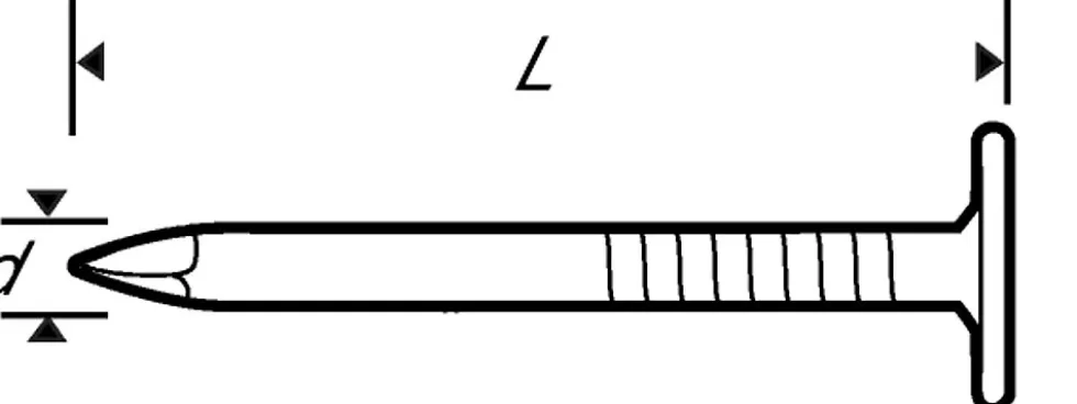 Pappspiker 2,5x50 fzv -425 varmforsinket stål