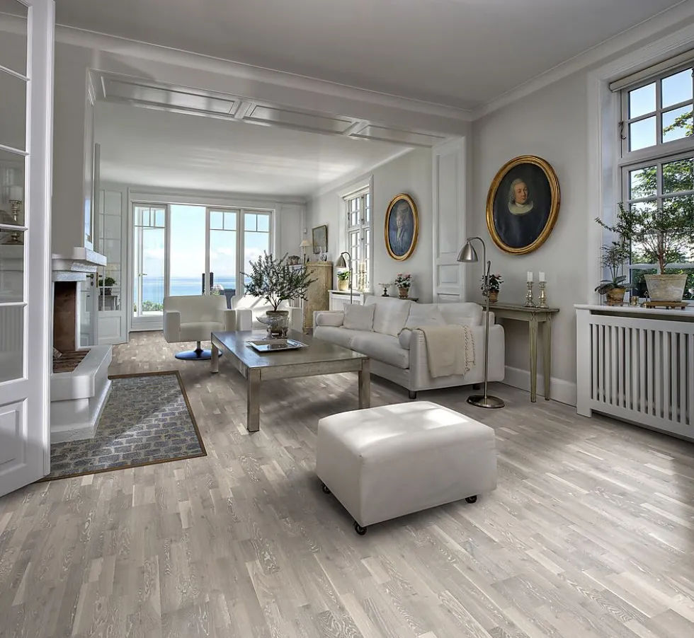 Parkett 3-stav eik Limestone