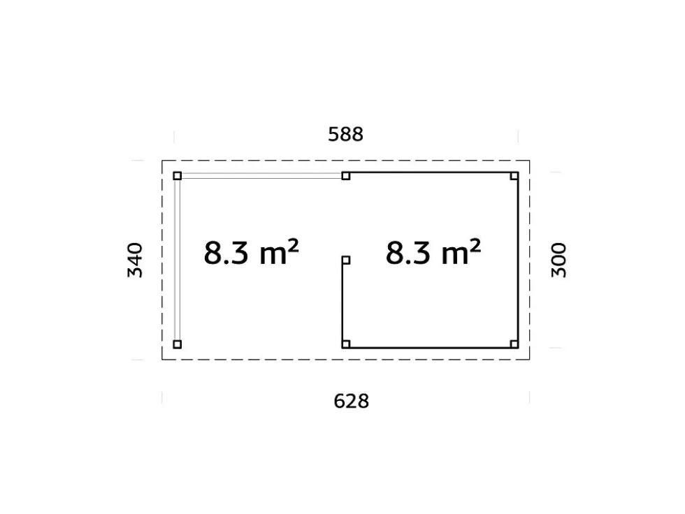 Paviljong Lenna 310 16,6 m2
