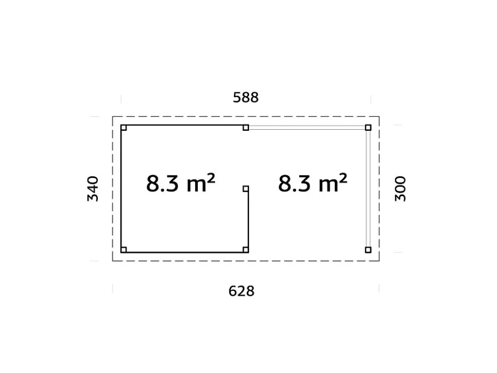 Paviljong Lenna 310 16,6 m2