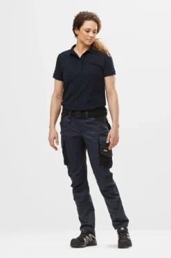 Piketrøye 2708 mørkblå S polyester/bomul