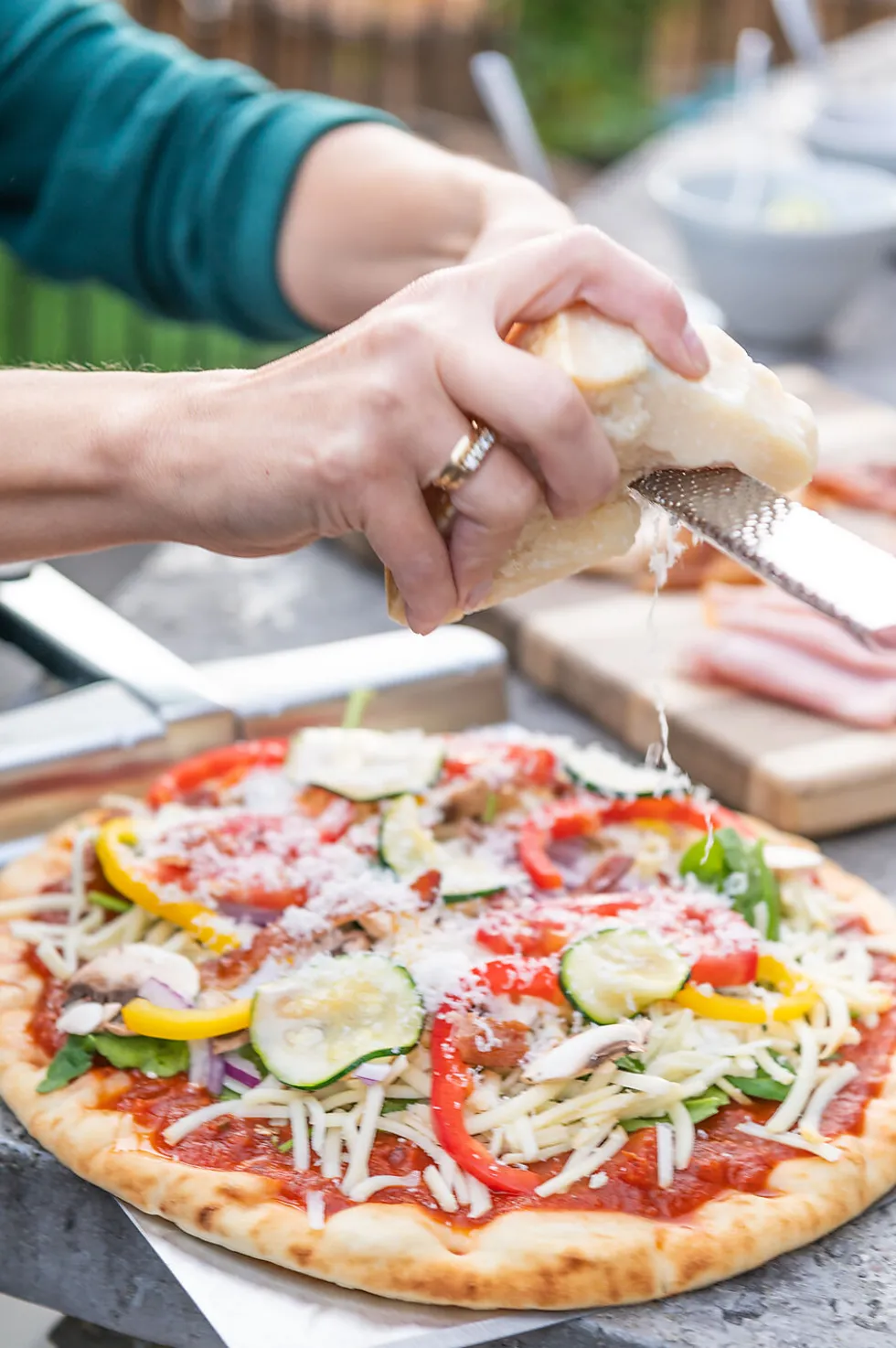 Pizzaspade bred rustfritt stål