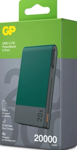 Powerbank M2 20000 mAh grønn