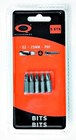 Q-tools bits pozidrive 2 / pz2 25 mm 5 stk