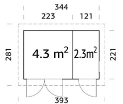 Redskapsbod Kalle 7,6 m²