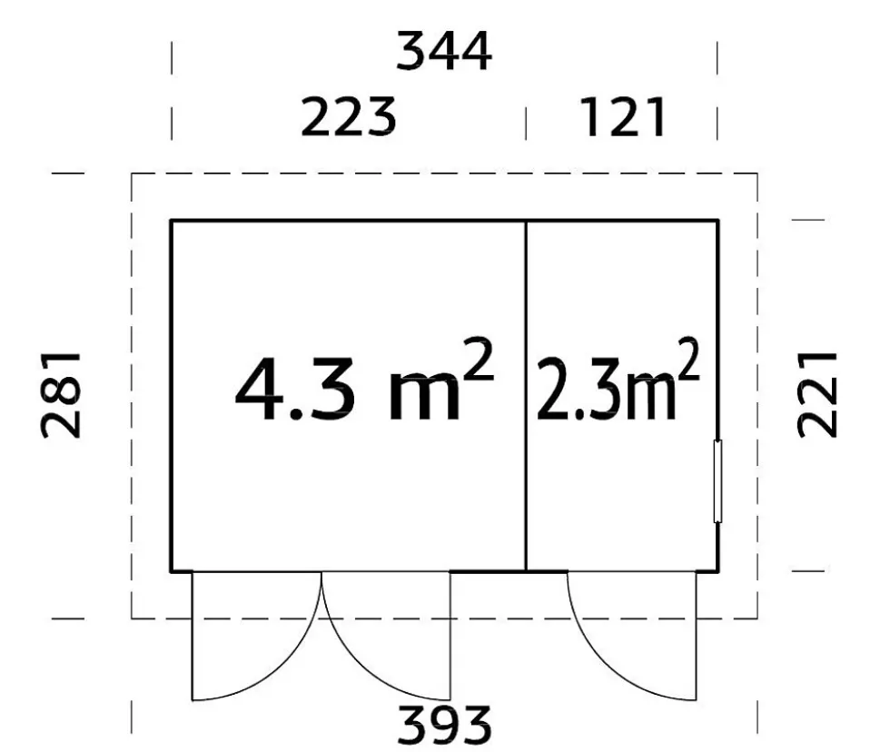 Redskapsbod Kalle 7,6 m²