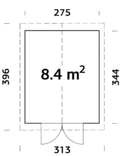 Redskapsbod Martin 9,5 m²