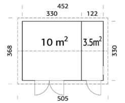 Redskapsbod Olaf 14,9 m²