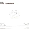 Rekkverkspile skrå impregnert furu 36x48 mm