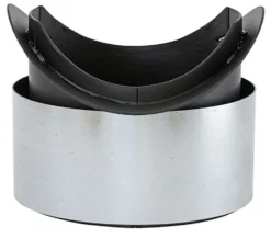 Røkinnføring Ø 150x60 mm Schiedel/Leca matt sort emalje